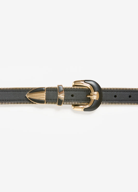 Zip Detailed Waist Belt