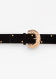 Faux Suede Buckle Waist Belt