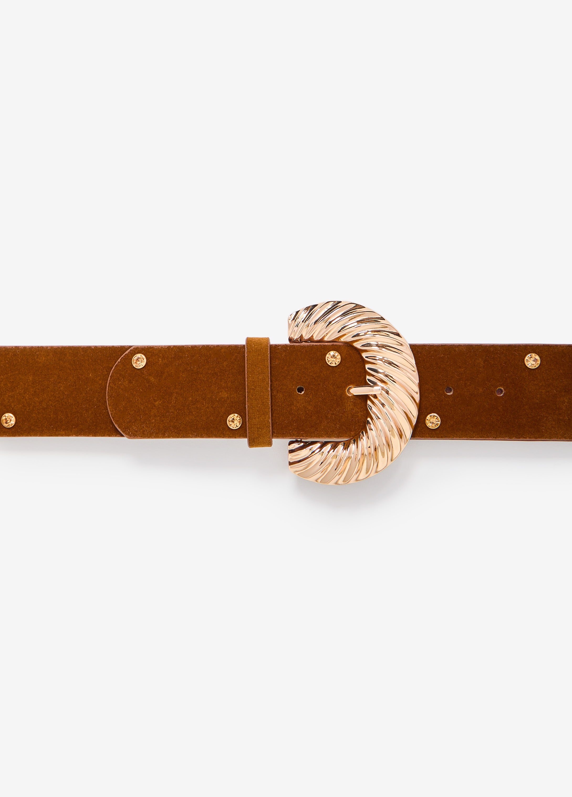 Buckle Faux Suede Waist Belt