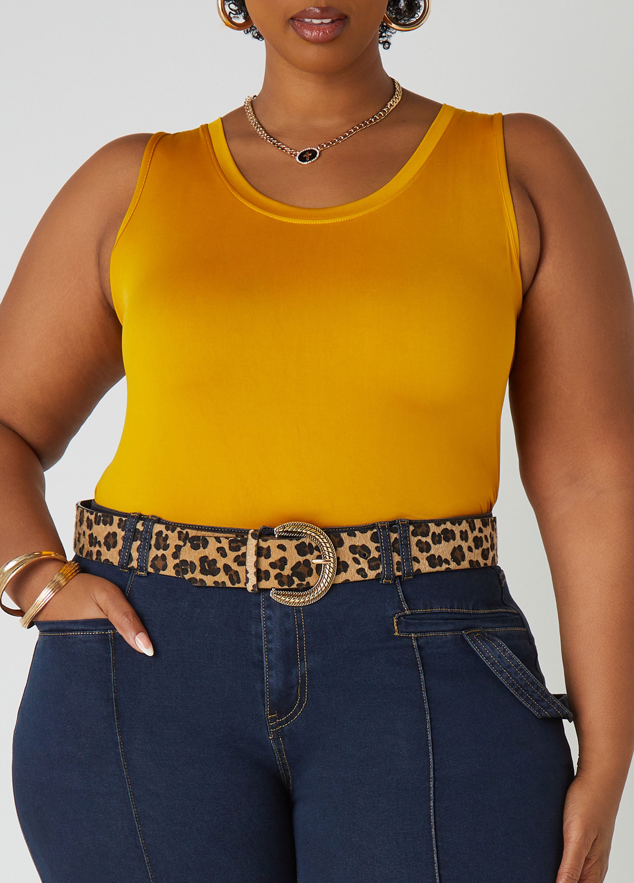 Animal Faux Calf Hair Belt