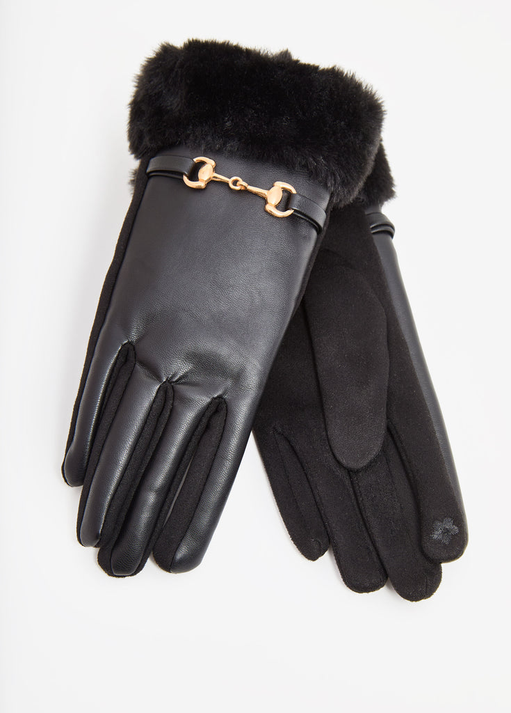 Horsebit Faux Leather Gloves – Ashley Stewart