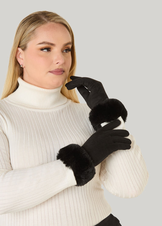 Faux Fur Cuff Gloves