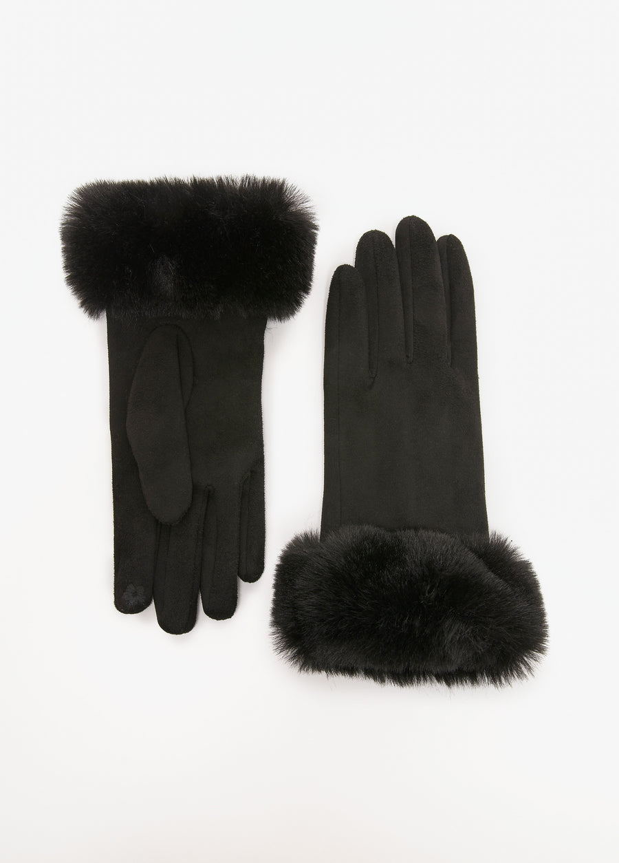 Faux Fur Cuff Gloves