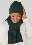 Cable Knit Hat And Scarf Gift Set