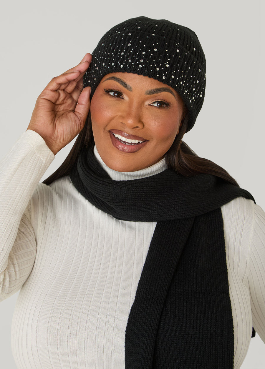 Crystal Hat And Scarf Gift Set