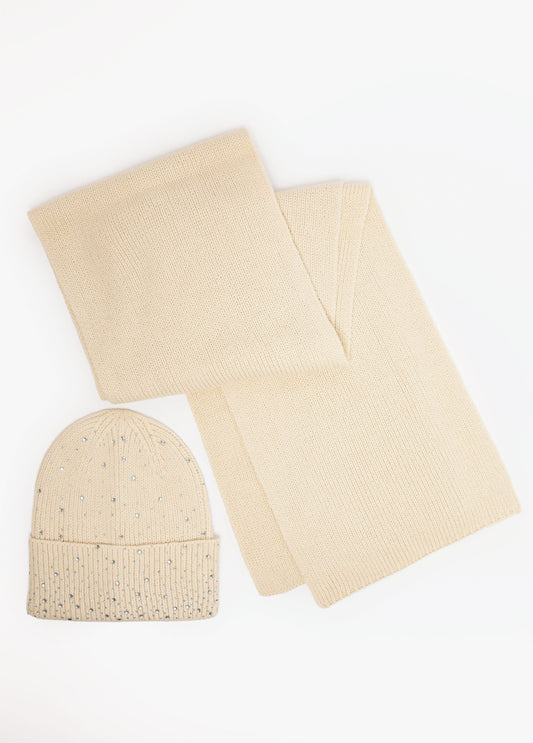 Crystal Scarf And Hat Gift Set