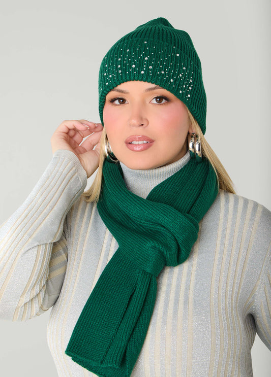 Crystal Hat And Scarf Set