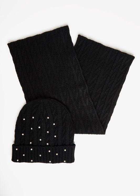 Crystal And Faux Pearl Hat Gift Set