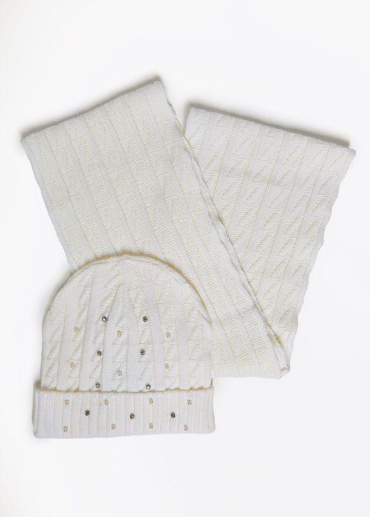 Faux Pearl And Crystal Hat Gift Set