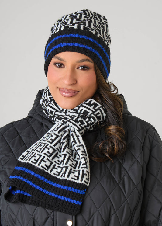Intarsia Hat And Scarf Gift Set
