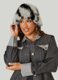 Two Tone Faux Fur Bucket Hat