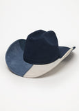 Colorblock Faux Suede Cowboy Hat