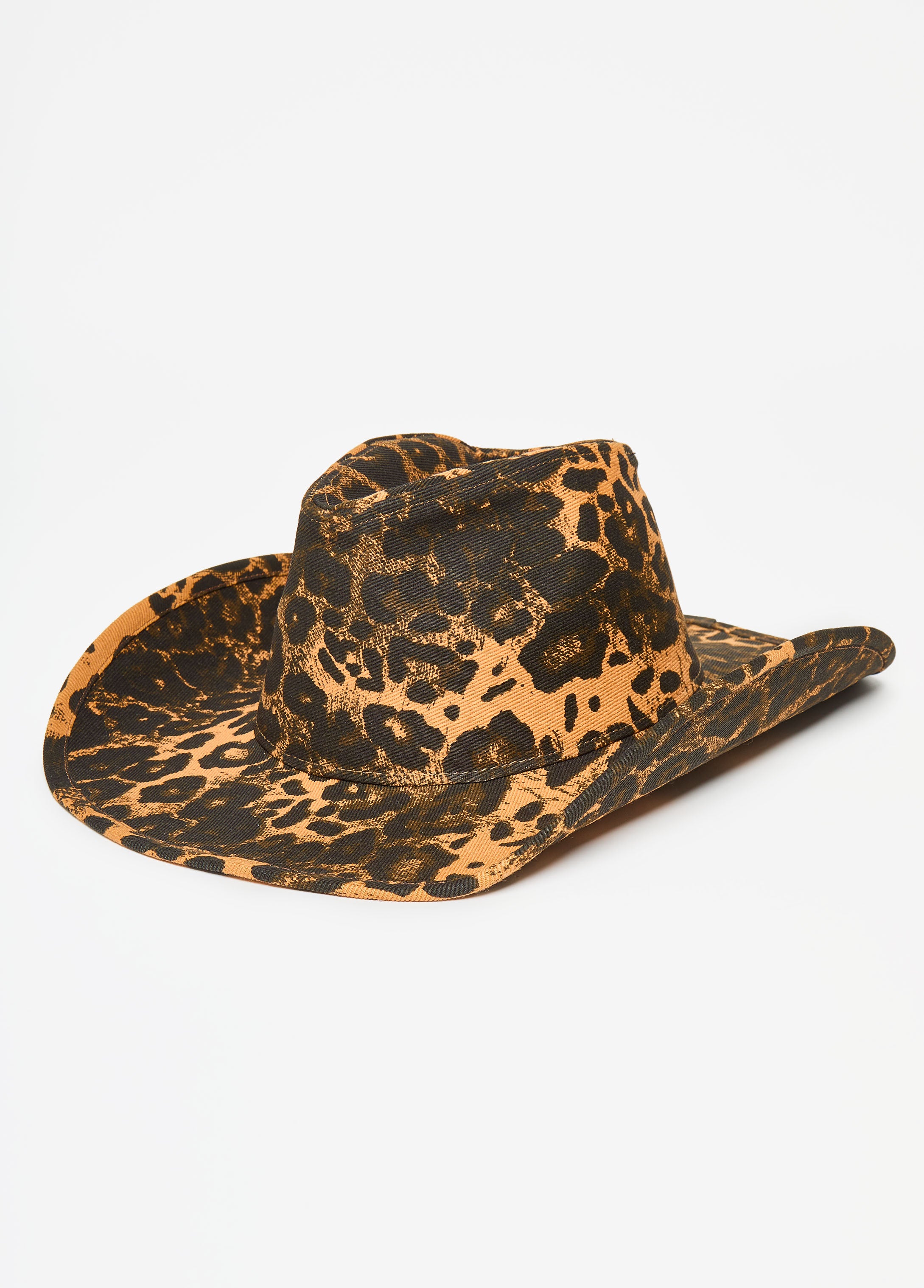 Trendy Cowboy Hat Leopard Denim Trend Fashion Cowgirl Fashion