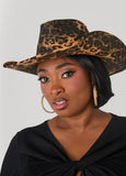 Animal Print Denim Cowboy Hat