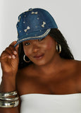 Studded Denim Baseball Hat
