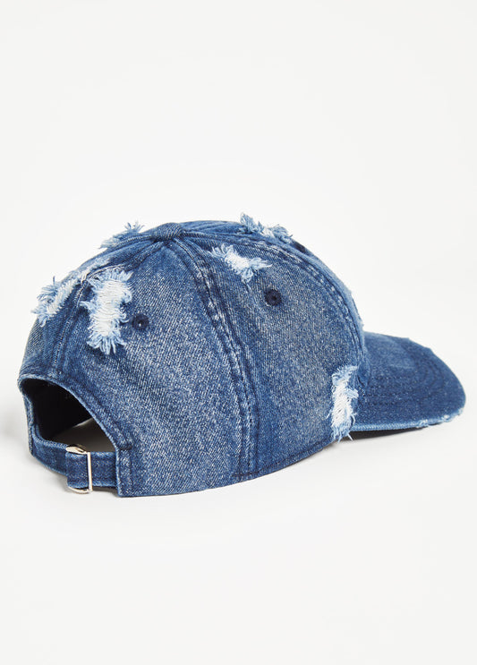 Distressed NYC Denim Baseball Hat