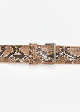 Snake Effect Faux Leather Belt