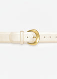 Crescent Buckle Metallic Belt