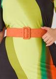 Buckled Faux Leather Belt