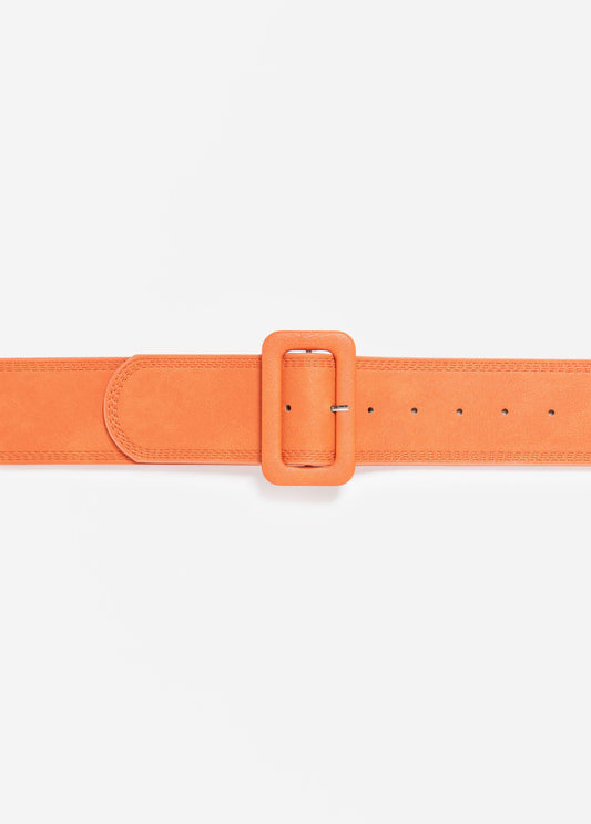 Buckled Faux Leather Belt