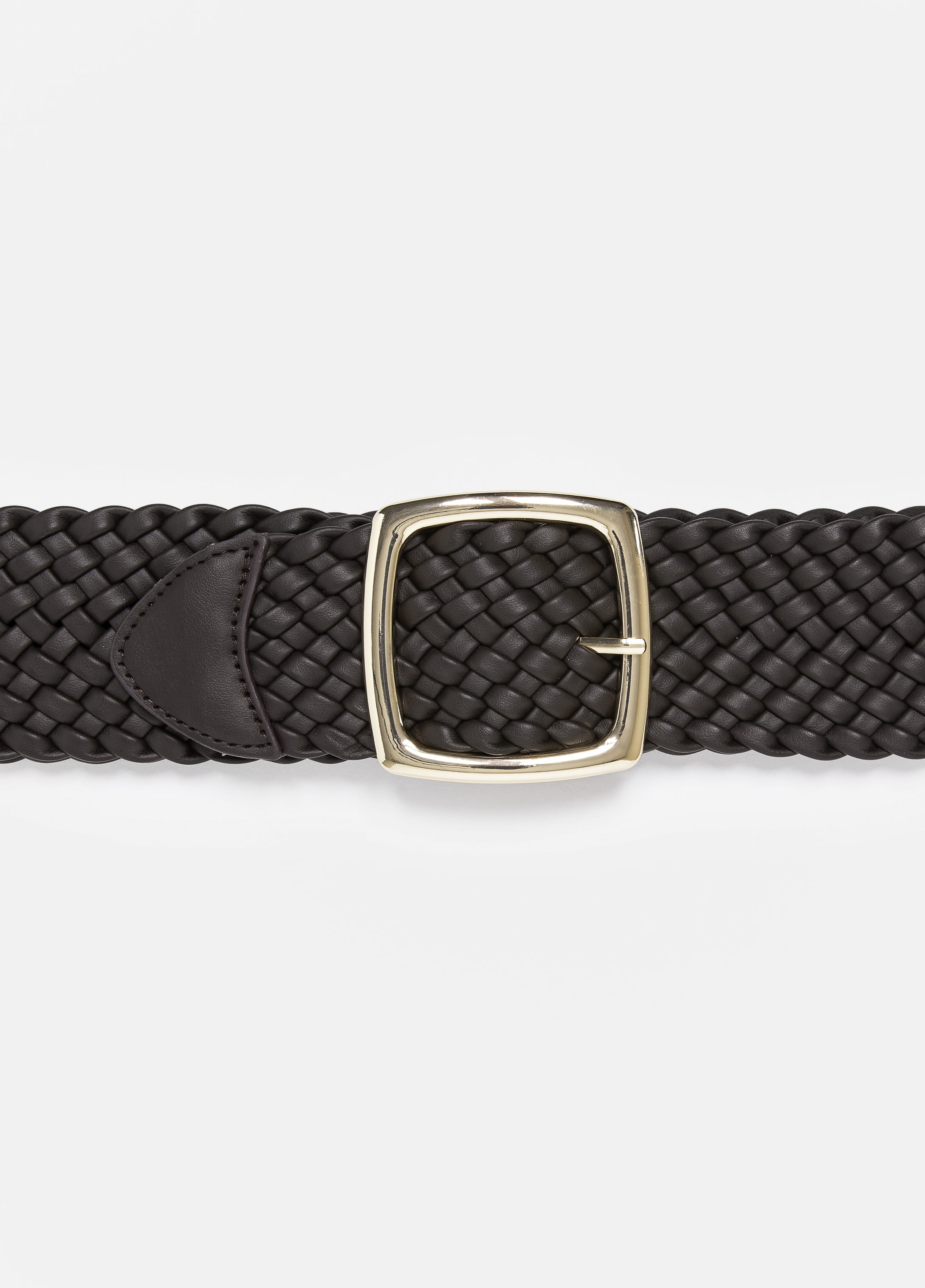 Basketweave Faux Leather Belt