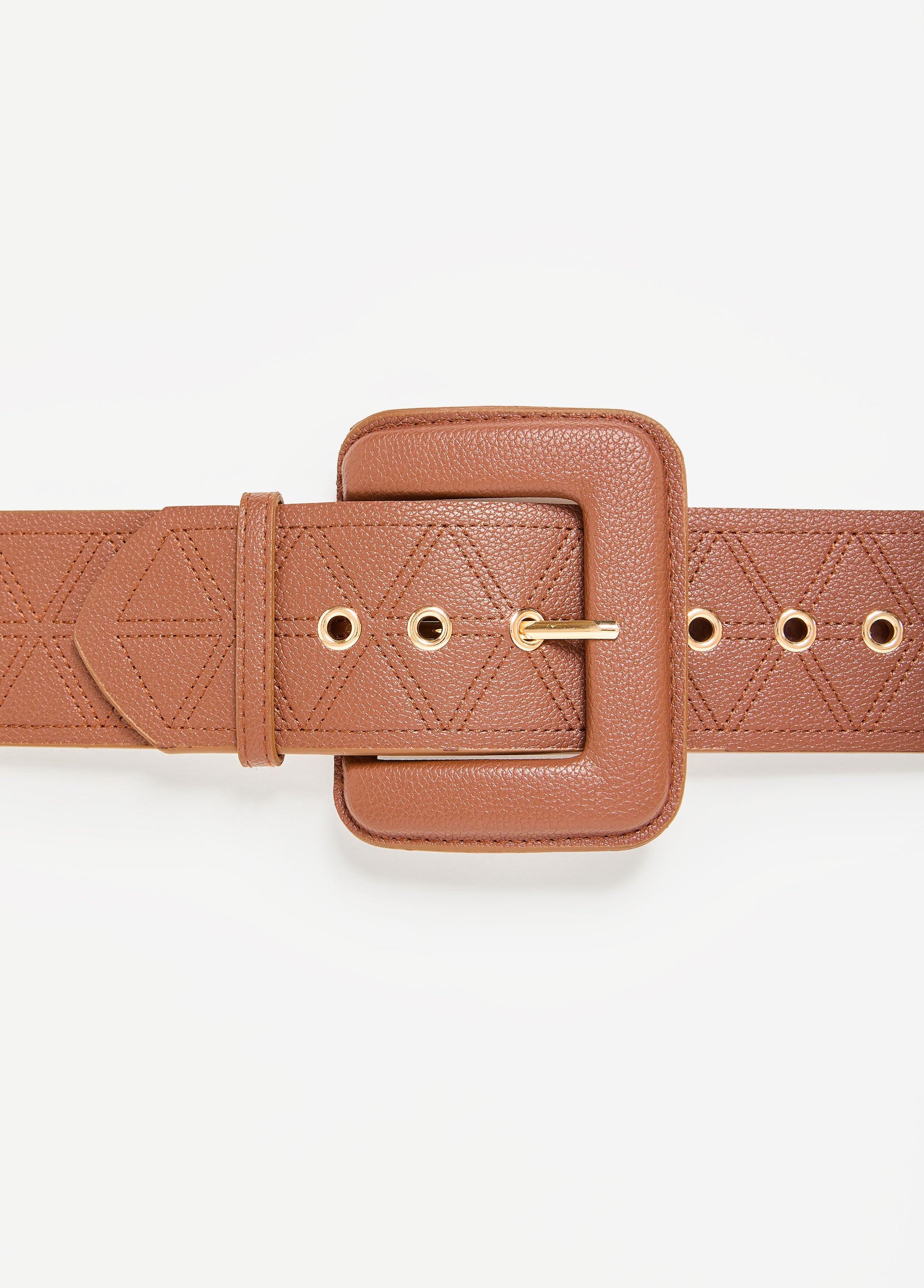 Quilted Faux Leather Belt