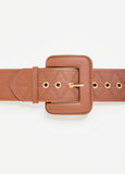 Quilted Faux Leather Belt