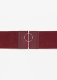 Textured Zip Front Stretch Belt