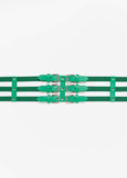 Buckled Caged Stretch Belt