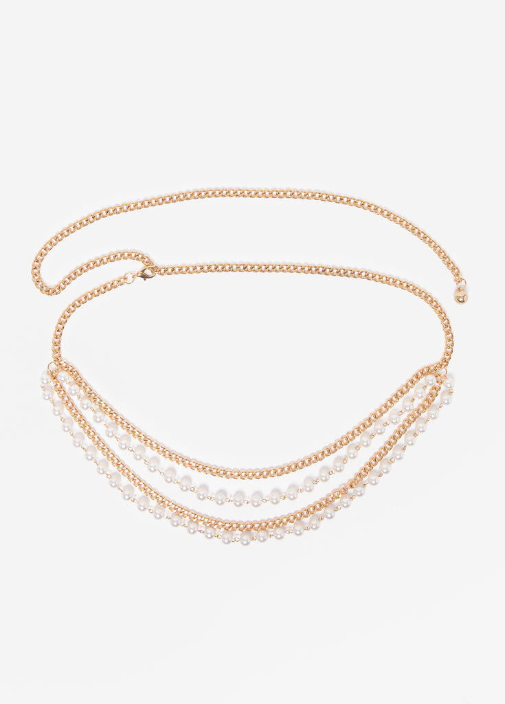 Faux Pearl And Chain Belt – Ashley Stewart