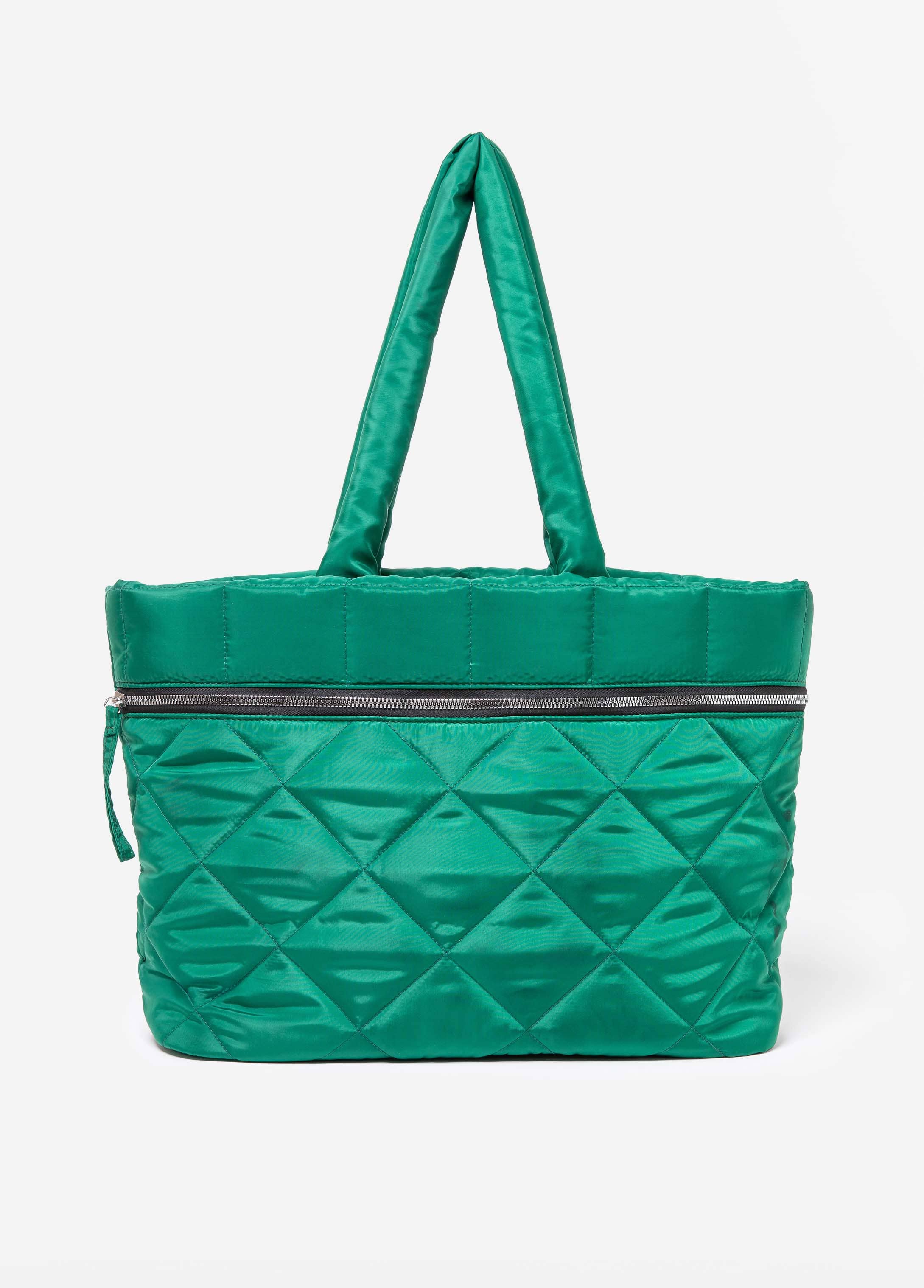 Quilted Puffer Tote Bag