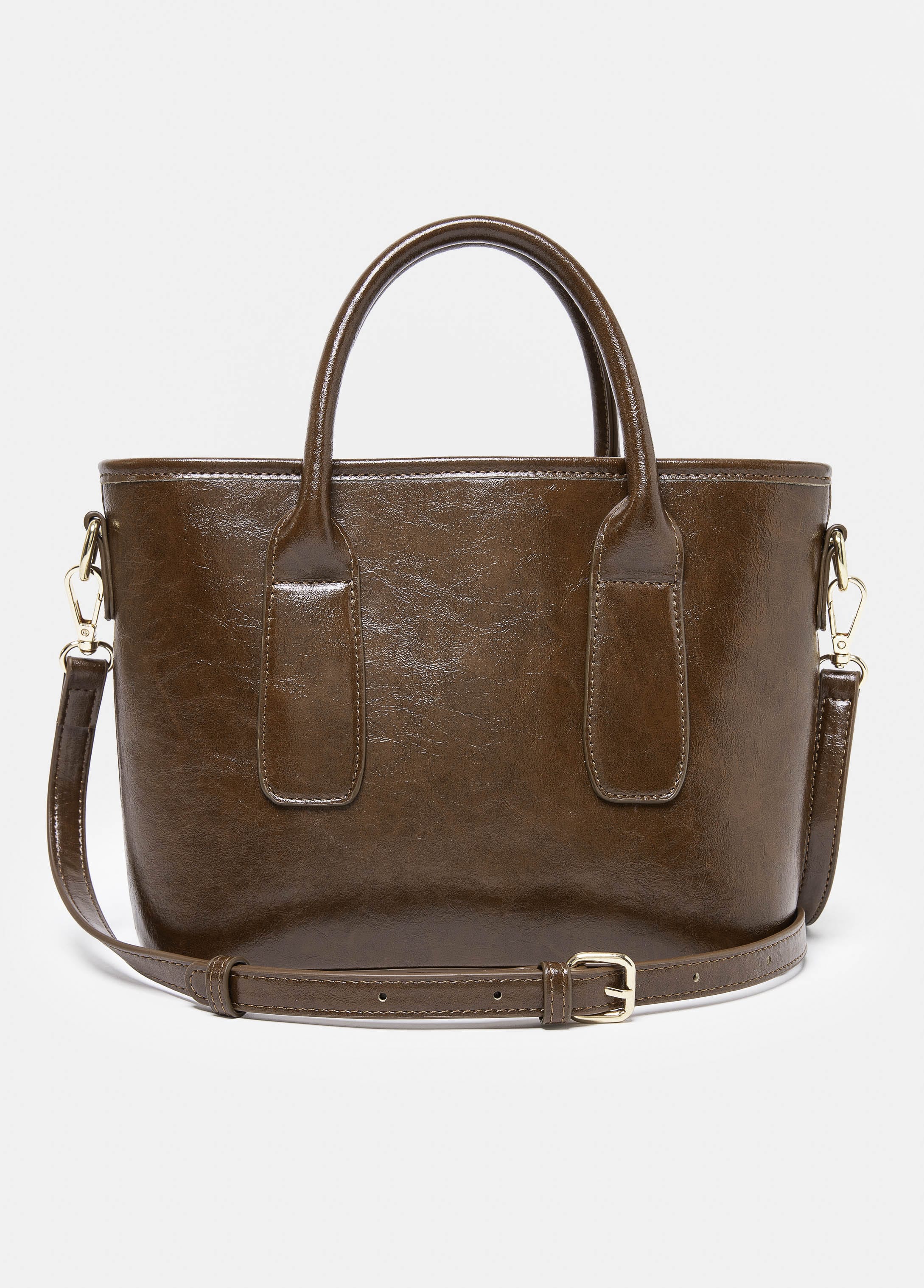 Mini Faux Leather Tote