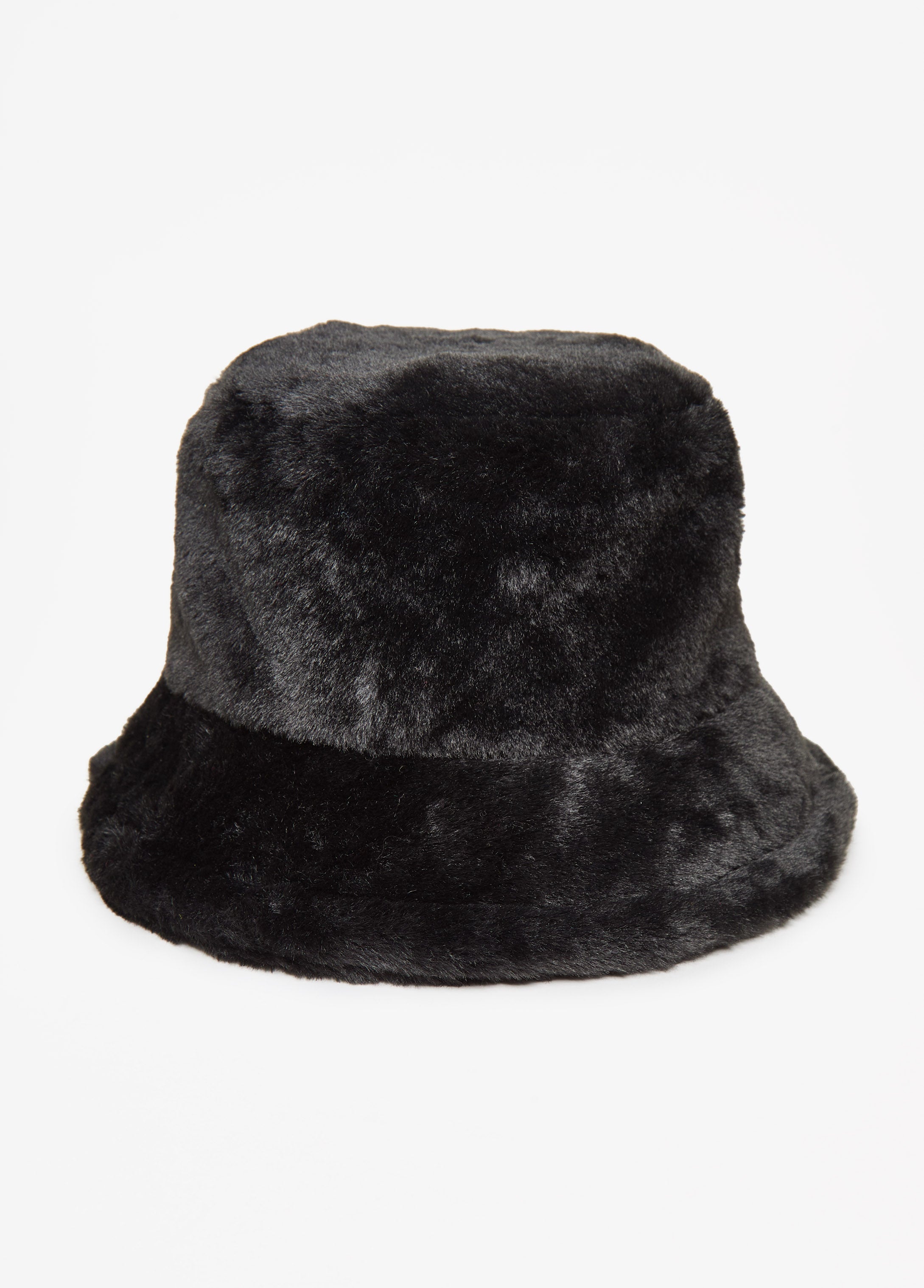 Trendy Leopard Red Black Bucket Hat Faux Fur Hat Fall Fashion