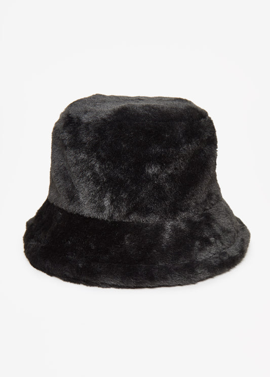 Trendy Leopard Red Black Bucket Hat Faux Fur Hat Fall Fashion