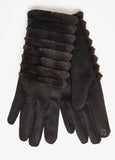 Plus Size Ribbed Faux Fur Gloves