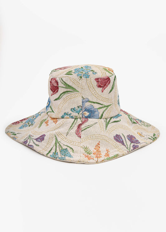 Floral Jacquard Bucket Hat