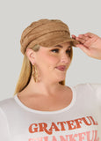 Faux Suede Ruched Cabbie Hat