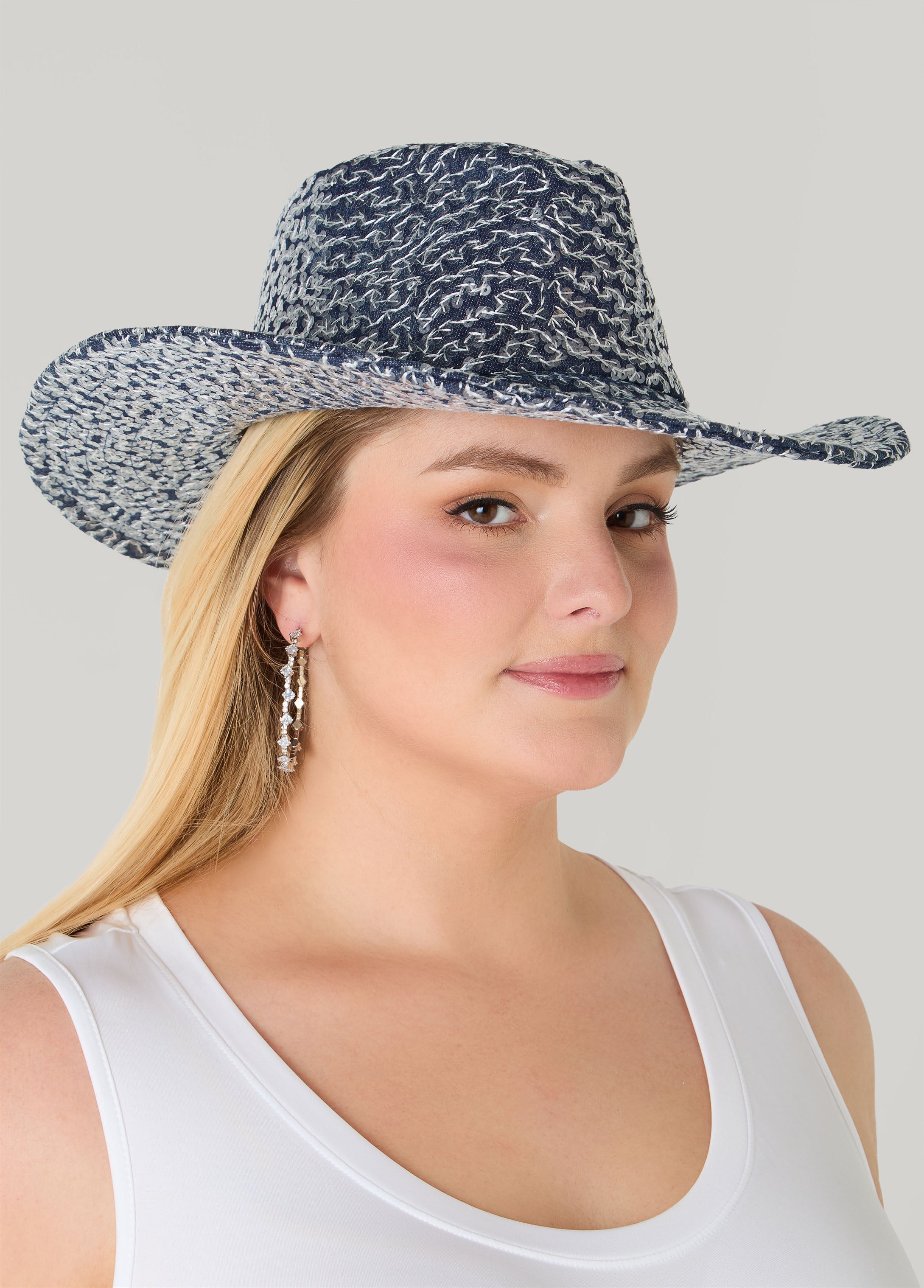 Embroidered Sequin Cowboy Hat