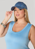 Queen Print Denim Baseball Hat