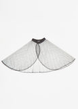 Plus Size Pearl Crystal Mesh Capelet Bolero Black Evening Wear