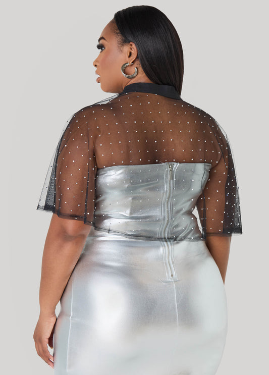 Crystal Mesh Capelet