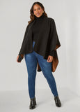 Reversible Faux Suede Ruana