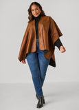 Reversible Faux Suede Ruana