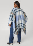 Brushed Fringed Plaid Ruana