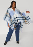 Brushed Fringed Plaid Ruana