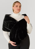 Satin Lined Faux Fur Shawl