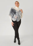 Printed Faux Fur Shawl