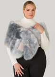 Printed Faux Fur Shawl