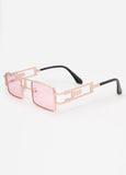 Tinted Rectangle Frame Sunglasses