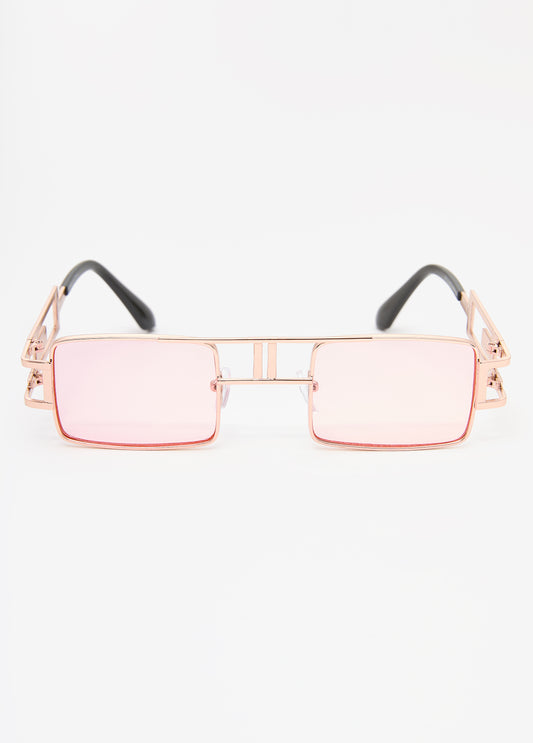 Tinted Rectangle Frame Sunglasses